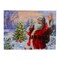 Northlight Lighted Santa with Christmas Tree Canvas Wall Art 11.75" x 15.75"